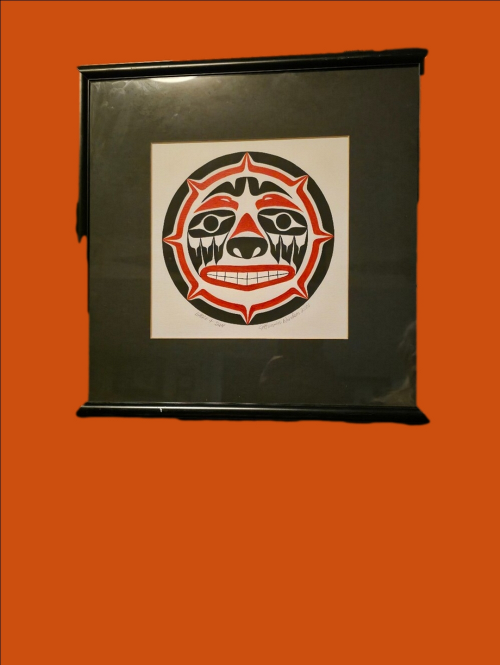 4/$97 Deal! Art Print Eagle & Sun In Red And Black